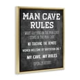 thumbnail image 4 of Stupell Industries My Man Cave Rules Typography Painting Gold Floater Framed Art Print Wall Art, 17 x 21, 4 of 10