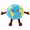 Earth, variant on Planet Plush Toy, Soft Solar System Stuffed Animal with Cute Face, Space Theme Plushie for Kids, Bedroom Decor, Classroom Learning, Birthday and Holiday Gift