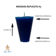 thumbnail image 2 of Veladora Repuesto #3 Colores C/10 (azul), 2 of 3