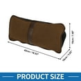 thumbnail image 4 of Unique Bargains All-Season Car Headrest Lumbar Support Neck Pillow Cushion Memory Foam Support Ergonomic Design 19x42x10cm Suede Brown 1 Pc, 4 of 6