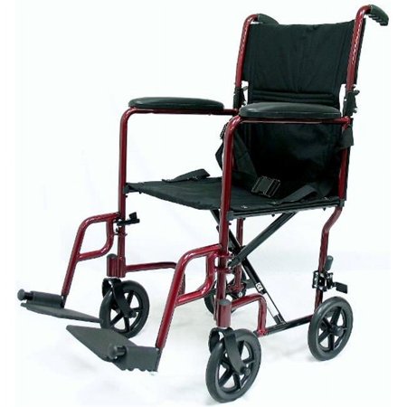 Karman Healthcare Transport Wheelchair-Burgundy