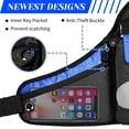 thumbnail image 7 of Coolmee Ajustable Running Waist Pack Hydration Belt with Water Bottle Holder, Night Reflective Outdoor Sport Running Belt for Men Women with Large Pockets for Smartphones,Blue, 7 of 7