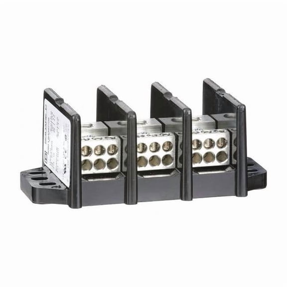 Square D Power Distr Block,Al/Cu,600V AC/DC 9080LBA362106