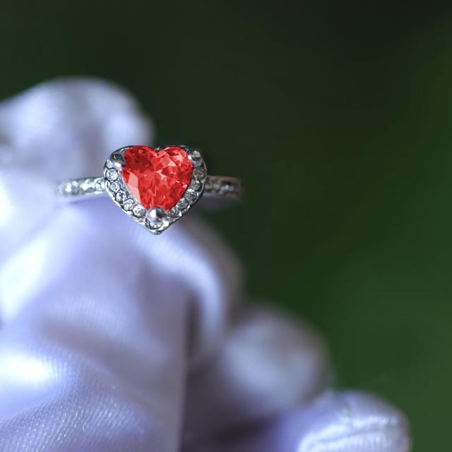Exquisito anillo con forma de corazón para mujer, compromiso, boda, accesorios de joyería, regalo Wmkox8yii fajkfhkj1551