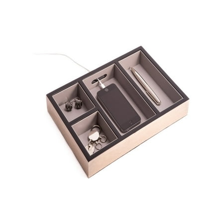 Bey-Berk Ebony Dresser Valet - 11.5L x 8W x 1.5H in.