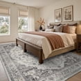 thumbnail image 4 of FEELHOME 8'x10' Area Rug Machine Washable Soft Vintage Distressed Non Slip Carpet for Living Room Bedroom Dining Room Gray, 4 of 7