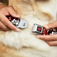 thumbnail image 2 of Disney Pet Collar, Dog Collar Metal Seatbelt Buckle, Mickey Minnie Hugs Kisses Poses Reds White, 9.5 to 13 Inches 1.0 Inch Wide, 2 of 9