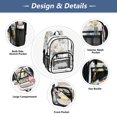 thumbnail image 5 of PVC Transparent Backpacks Clear Backpack for Travel and Outings Delicate Pastel Floral Pattern, 5 of 7