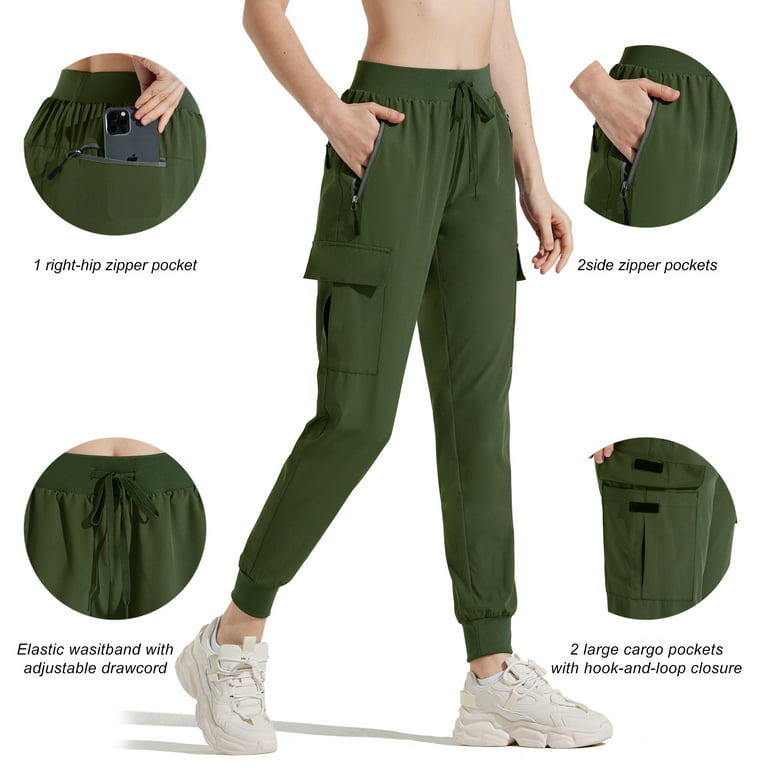 M MAROAUT Cargo Joggers for Women Lightweight Sweatpants for Women Athletic  Works Pants Quick Dry Green XXL