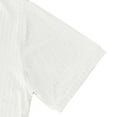 thumbnail image 4 of AHTJRT Men's Casual Knit Short Sleeve Golf T-Shirts Textured Slim Fit Button-Down Pullover Shirts White S, 4 of 8