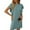 Green, variant on Summer Dress for Women 2025 Fashion Solid Crew Neck Short Sleeve Tiered Ruffle Casual Loose Beach Sun Mini Dress