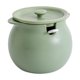 thumbnail image 3 of Recipiente de cocina de cerámica, con tapa, cuchara, tanque de condimentos, tarro de manteca de cerdo para Verde, 3 of 9