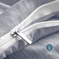 thumbnail image 5 of Bare Home Luxury Duvet Cover and Sham Set - Premium 1800 Collection - Ultra-Soft - Queen, Heather Midnight Blue, 3-Pieces, 5 of 7