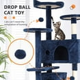 thumbnail image 4 of Bestpet 54-inch Cat Tree Tower, Standing House Cat Condo with Scratch Stay and Fun Toys, Navy Blue, 4 of 7