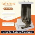thumbnail image 2 of Extensiones de cabello humano Full Shine, 22 cm, 120 g, 2 of 9