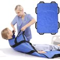thumbnail image 5 of Multipurpose 48" x 40" Positioning Bed Pad with Reinforced Handles - Reusable & Washable Transfer Sheet for Turning, Lifting & Repositioning - Double-Sided Nylon Fabric, Blue, 5 of 5