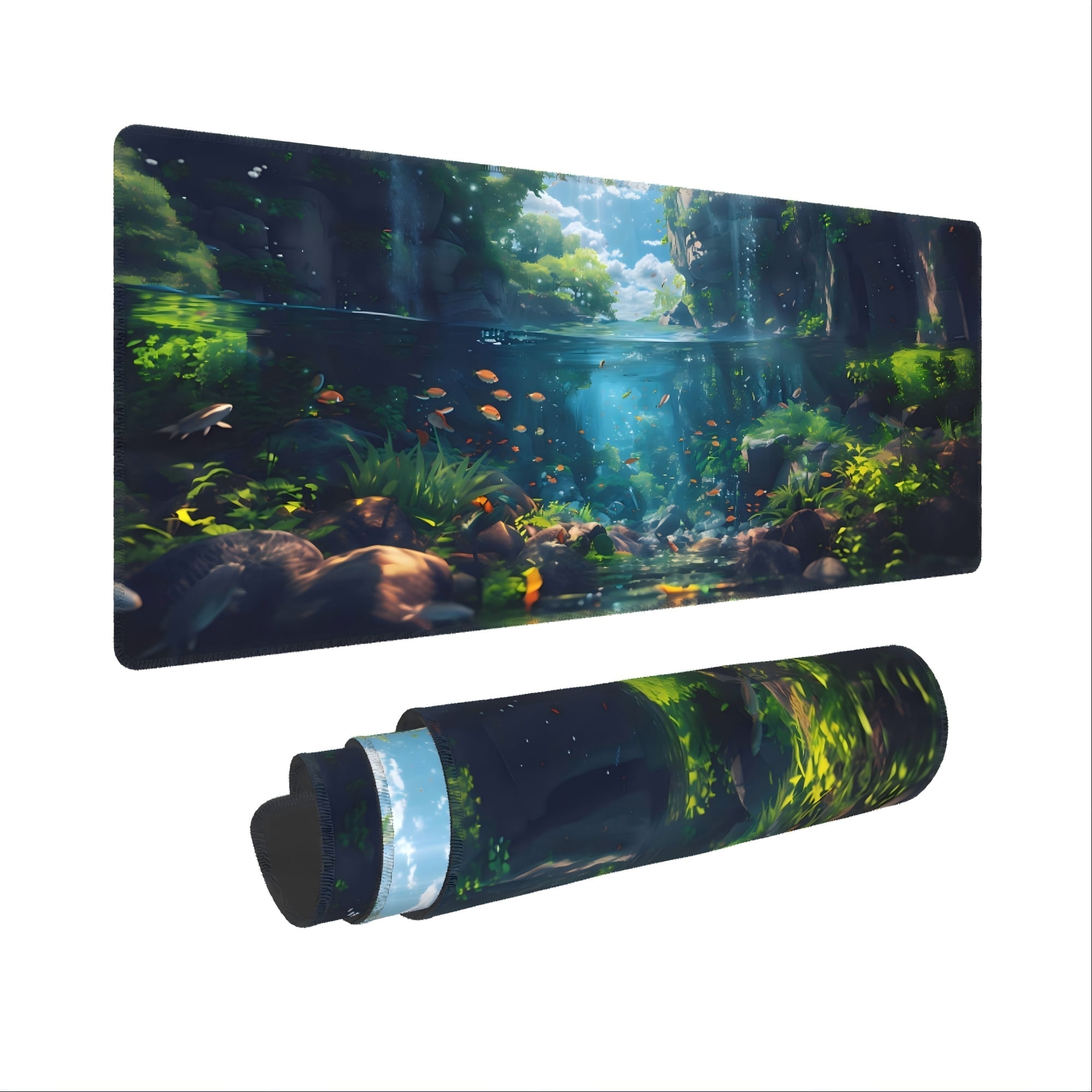 Heluo.Zu XXL Gaming Mouse Pad Ocean Theme 35.4x15.7 photo 8