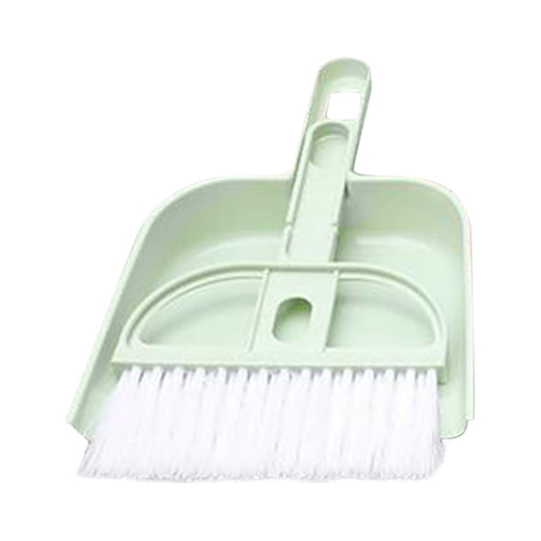 Uuiauoio Small Dust Pan and Brush Set, Mini Broom and Dustpan Set Small Hand Broom and Brush Combo Dust Pan for Home Cleaning Drawers Desktop Sofas and Outdoor