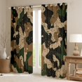 thumbnail image 2 of Homewish Retro Camo Black Out Curtains,Vintage Camouflage Curtains Pack of 2 (42x63 Each),Brown Splashing Ink Bedroom Curtains For Boys Kids,Luxury Bedroom Decor, 2 of 6