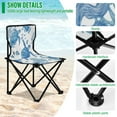 thumbnail image 4 of 600D Oxford Camping Chair Portable Foldable Chair Supports 220 lbs for Picnic, Fishing, Backpacking Sea Turtles and Coral Reefs, 4 of 8