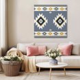 thumbnail image 5 of Grey Geometric Wall Art Painting on Canvas, Boho Southwest Abstract Plaid Canvas Art Home Prints Wall Art Framed Modern Artwork for Living Room Bedroom Wall Decor 16x16in, 5 of 9