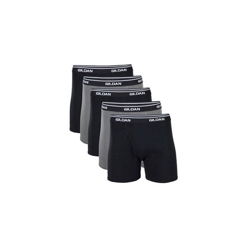 Photo 1 of [Size M] GILDAN 1284367 MEN S BOXER BRIEF 5-PACK ASSORTED COLORS MEDIUM