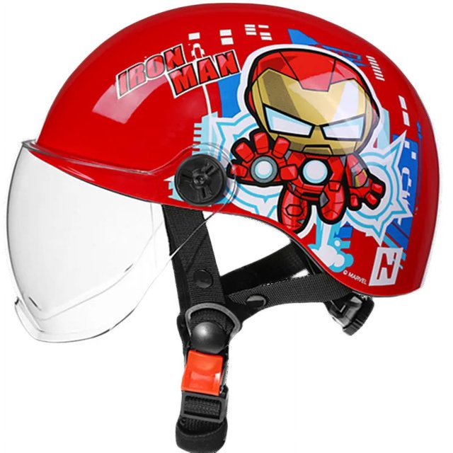 Casco de dibujos animados de Marvel Anime IronMan, equipo americano, periférico creativo, ultraligero, personalizado, vehículo eléctrico xuanjing unisex