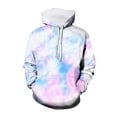 thumbnail image 2 of FAOWME Big Girls Boys Hoodies With Pocket Long Sleeved Tie Dye Printed Drawstring Fashion Comfortable Loose Fit Sweatshirts For Daily Wear White 2-3 Years, 2 of 3