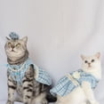 thumbnail image 6 of Tnobhg 1 Set Pet Dress with Bow Headdress Floral Faux Pearl Decor Cute Dogs Cats Princess Dress Pet Supplies, 6 of 8