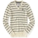 thumbnail image 1 of Suéter de punto Aeropostale A87 con cuello en V a rayas para hombre blanco grande, 1 of 1