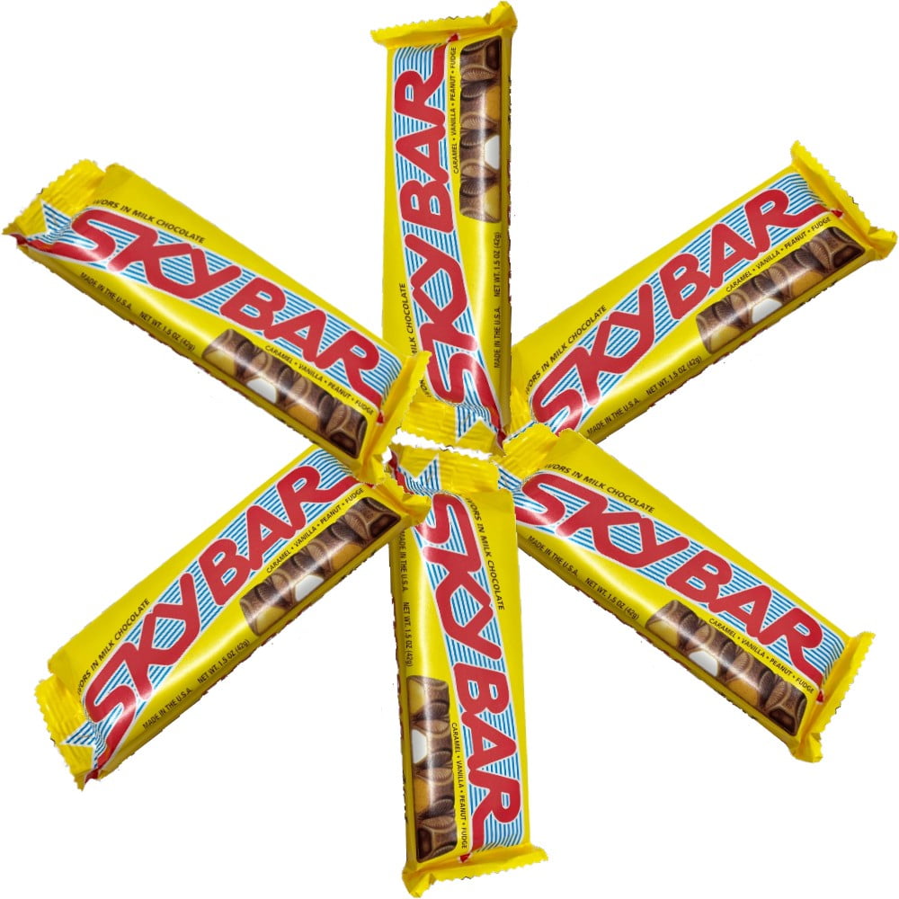 Skybar Classic Sky Bar 1.5 oz Chocolate Candy Bar, 6 Pack