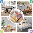 thumbnail image 4 of Pioneer Flower Floral Print Pattern Square Tablecloth,Waterproof Square Table Cover,Wipeable Spillproof Washable Table Cover for Home Kitchen Party Decor 42"X42"(107x107cm), 4 of 6