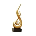 thumbnail image 4 of Estatua abstracta de fuego, adorno de mesa, coleccionable, regalo de inauguración de la casa, escultura artística Oro, 4 of 9