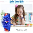 thumbnail image 3 of Reloj para niños, reloj de pulsera para niños y niñas, reloj de cuarzo analógico resistente al agua de 30 m, reloj de dibujos animados en 3D, reloj digital para niños BANYUO  Hogar, 3 of 6