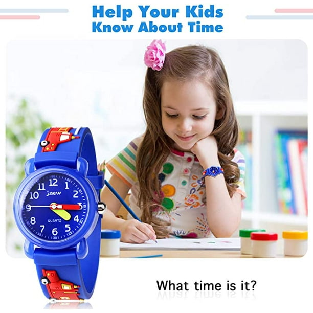 Reloj para ninos reloj de pulsera para ninos y ninas reloj de cuarzo analogico resistente al agua de 30 m reloj de dibujos animados en 3D reloj digital para ninos relojes de