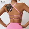 thumbnail image 4 of Sujetador deportivo cruzado en la espalda para mujer, Top deportivo de alto soporte, sujetador de realce para Yoga, Top corto de gimnasia, ropa interior deportiva para correr, ropa deportiva, 4 of 5