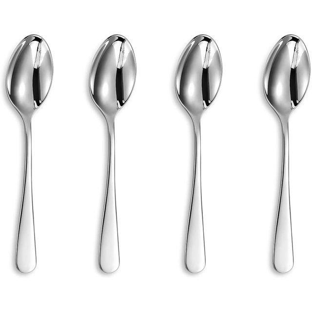 EcoNesxp Argent Ensemble de 4 Pcs Cuillère 18/10 5 Pouces Louise en Acier Inoxydable