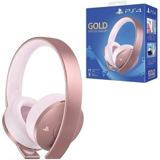 Sony Rose Gold Wireless 7 1 Surround Sound Gaming Headset For Ps4 Eu Edition Walmart Com Walmart Com