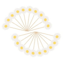 OFFIGAM Daisy Cake Decorations White Paper for Party Enhancements 36Pcs