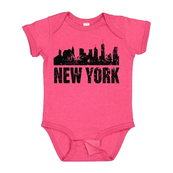 Inktastic New York Skyline Grunge Boys or Girls Baby Bodysuit