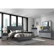 Global Furniture USA ENZO-DARK GREY-KBG Enzo Dark Gray King Size Bed Group