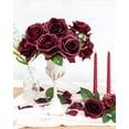 thumbnail image 3 of Fake Black Roses Artificial Silk Flowers Faux Rose Flower Long Stems Bouquet for Arrangement Wedding Centerpiece Party Home Kitchen Decor (Black), 3 of 5
