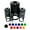 Black, variant on Apple Fruit Self-Inking Rubber Stamp Ink Stamper - Red Ink - Mini 1/2 Inch
