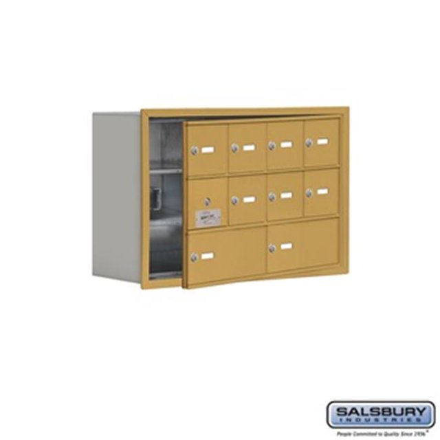 SalsburyIndustries 19138-10GRK Cell Phone Storage Locker With Front Access Panel - 3 Door High Unit, Gold