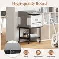 thumbnail image 5 of Giantex 2-Tier Printer Stand, Under Desk Rolling Printer Cart with 2 Storage Shelves, Mobile Machine Stand Storage Rack for Home Office, 5 of 10
