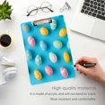 thumbnail image 4 of 12.5" x 9" Acrylic Clipboard with Gold Metal Clip Office and Classroom Essential Colorful Easter Eggs, 4 of 7