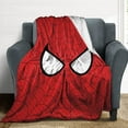 thumbnail image 1 of Transforma tu espacio vital con esta manta de ojos de dibujos animados de Spiderman: suave felpa de 60 x 50 pulgadas para sofá, automóvil y dormitorio., 1 of 8