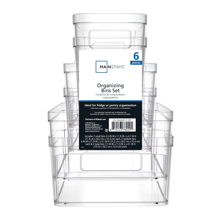 Clear Plastic Refrigerator Organizer Bins (6-Piece) photo 2