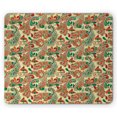 thumbnail image 1 of Ethnic Mouse Pad, Paisley Leaves with Folk Culture Effects Bohemian Oriental Motif, Rectangle Non-Slip Rubber Mousepad, Hunter Green Ruby Orange, by Ambesonne, 1 of 2