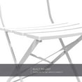 thumbnail image 5 of Outdoor Folding Bistro Set - Round Table & 2 Chairs, Space-Saving Metal/Wood Design for Patio, Garden or Balcony - White, 5 of 7